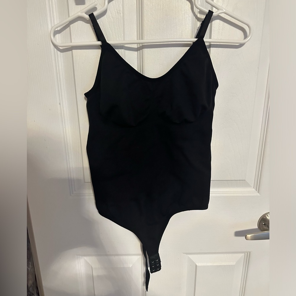 Black Shapewear Thong Bodysuit XL